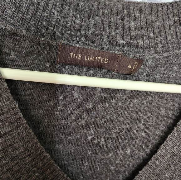 Vintage y2k The Limited Gray V Neck Sweater - M - Picture 3 of 4